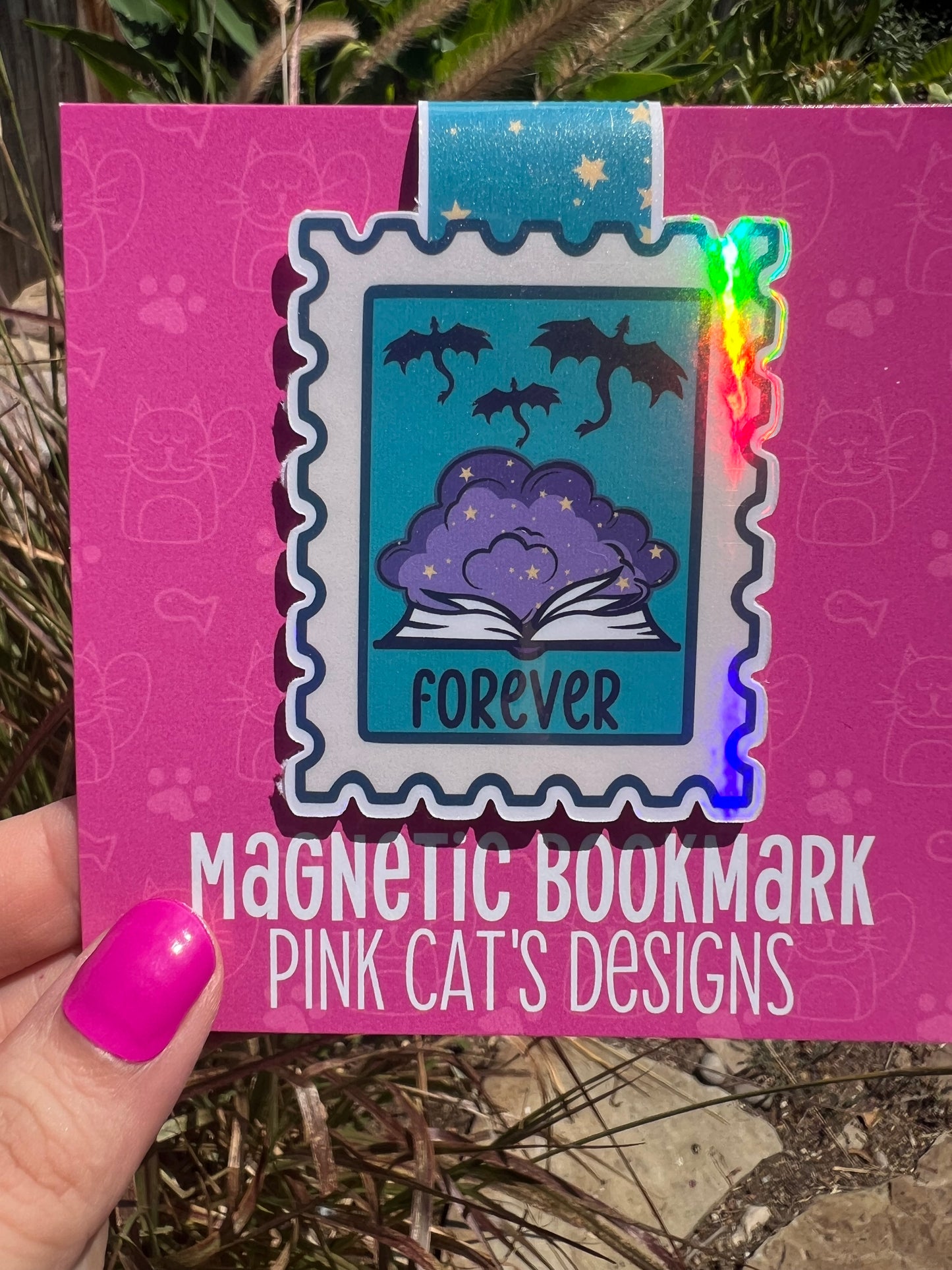 Fantasy Romance Postage Stamp Bookmark