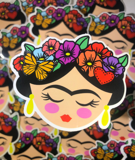 Frida Flowers Sticker