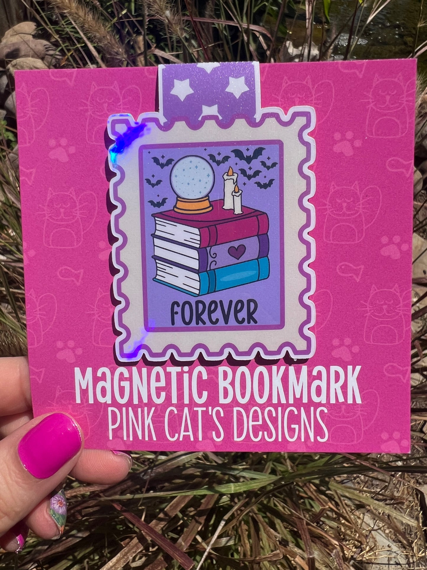 Spooky Romance Postage Stamp Bookmark