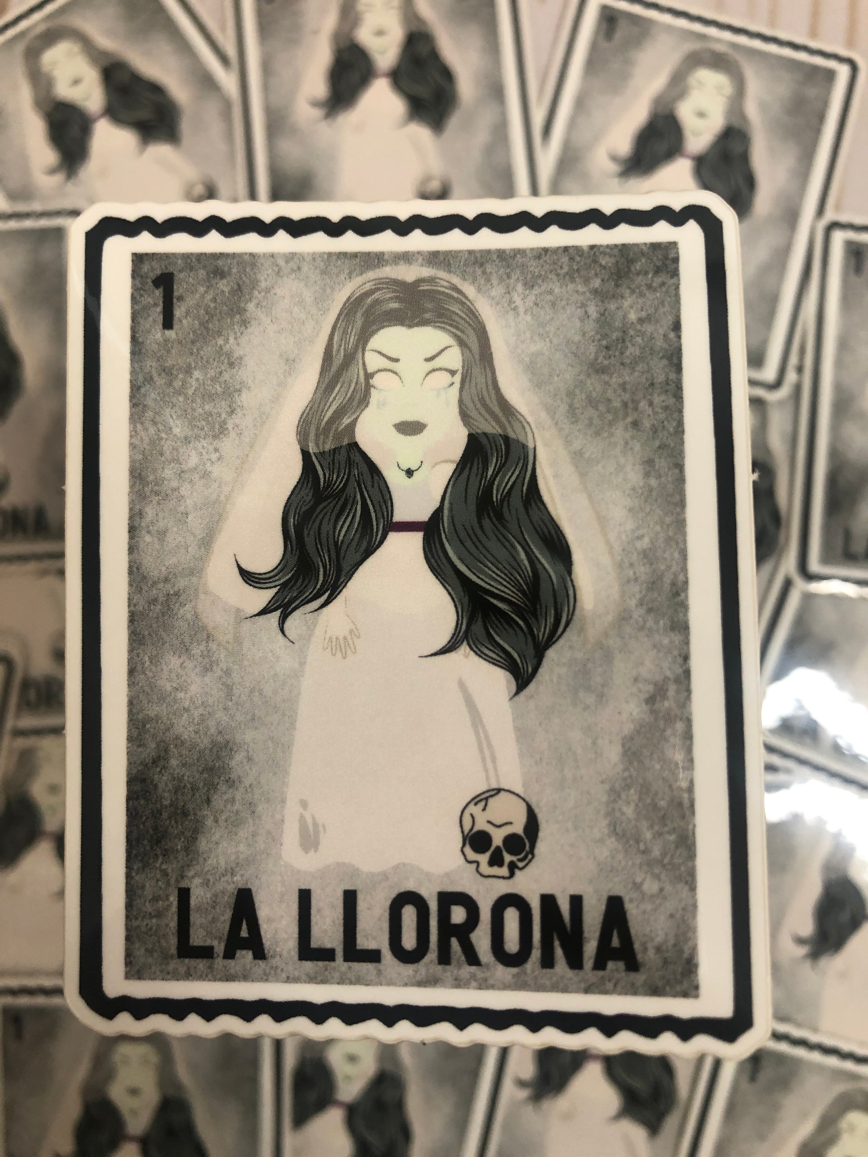 La Llorona Lotería Sticker – Pink Cat’s Designs